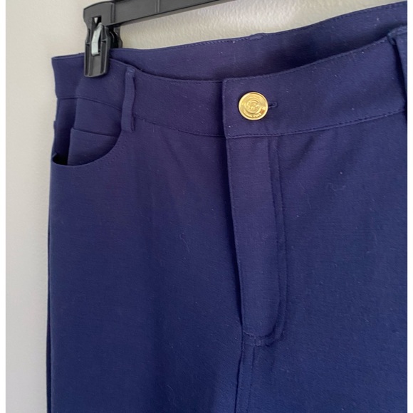 MICHAEL KORS Basics Navy Blue Ponte Pants Women's 10 - Picture 3 of 7